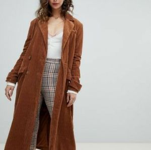 Free People Abbey Road Duster Coat Tan sz. L🍁🍂